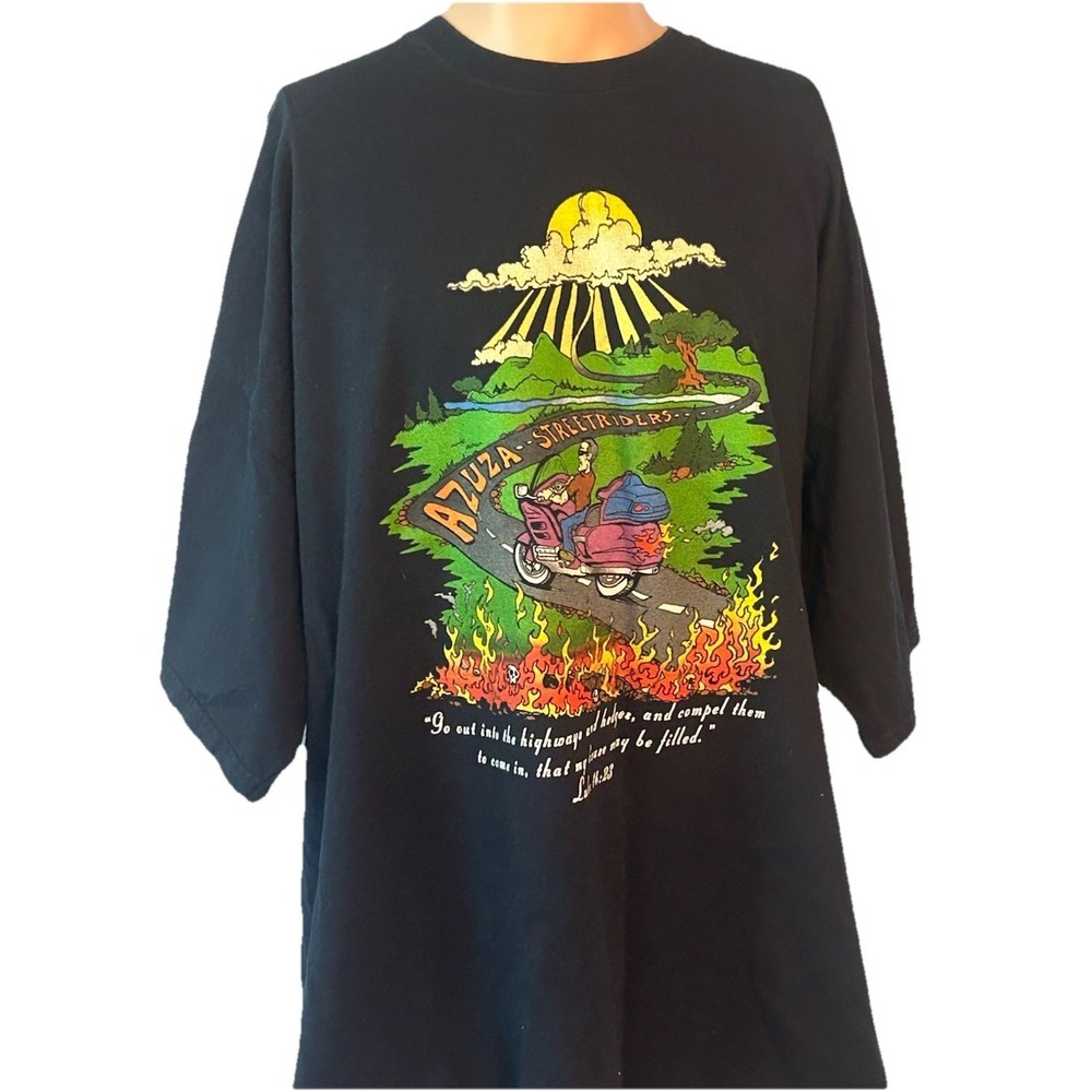 Azuza‎ Streetriders Luke 14:23 Christian T-Shirt Men's Size 3XL